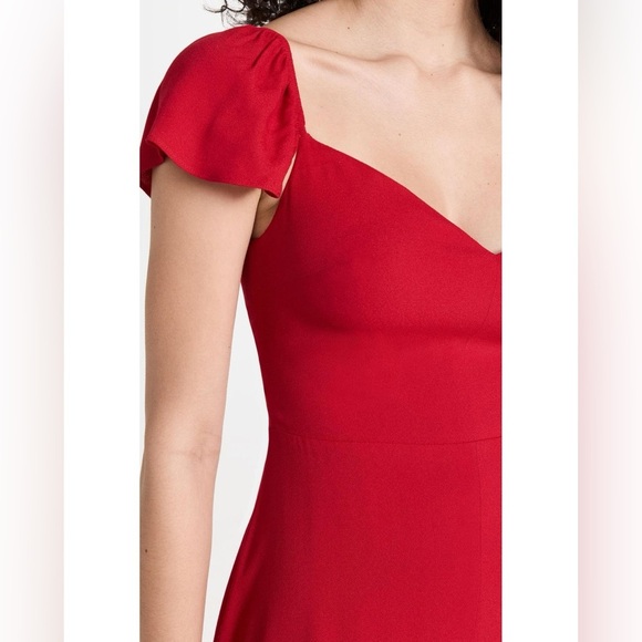 NEW Reformation Baxley Midi Dress in Cherry Red | size 4 - Picture 5 of 15